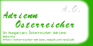 adrienn osterreicher business card